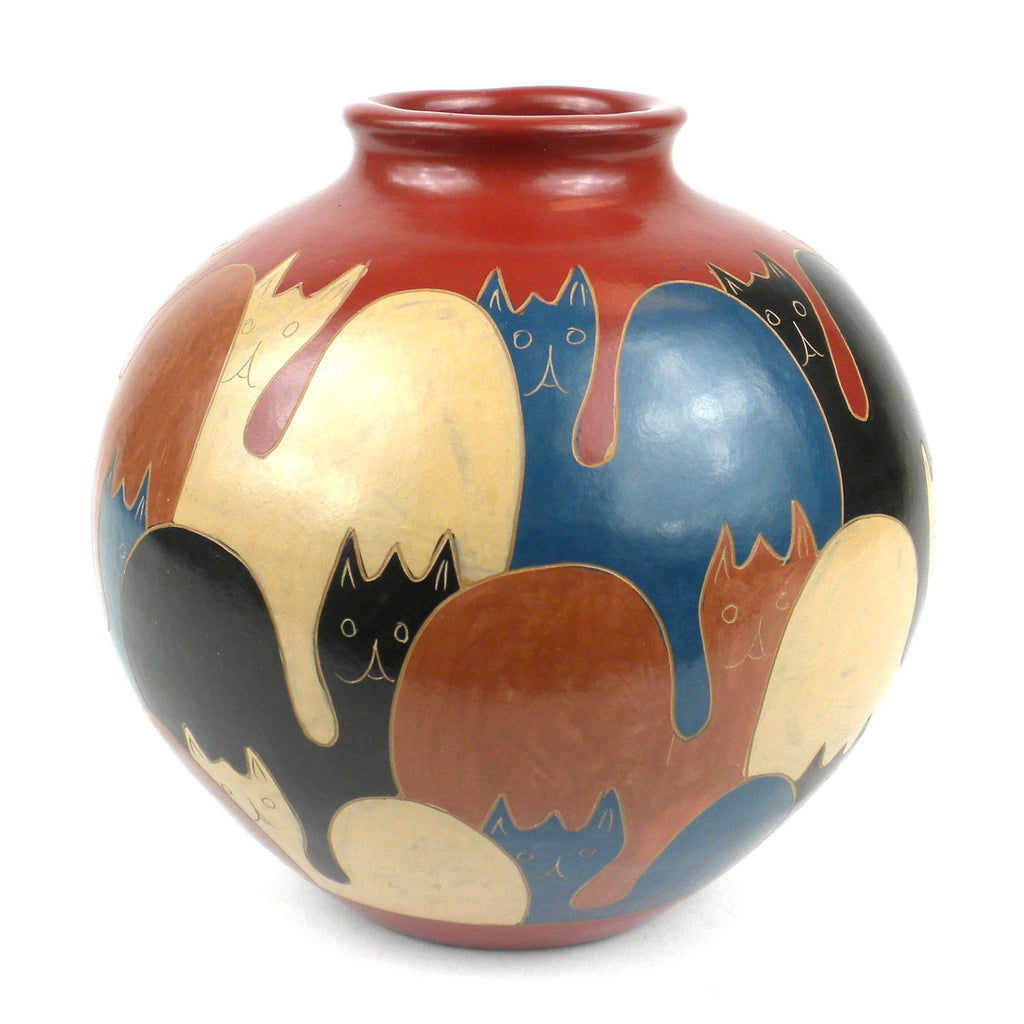 6 inch Tall Vase - Cats - Esperanza en Accion