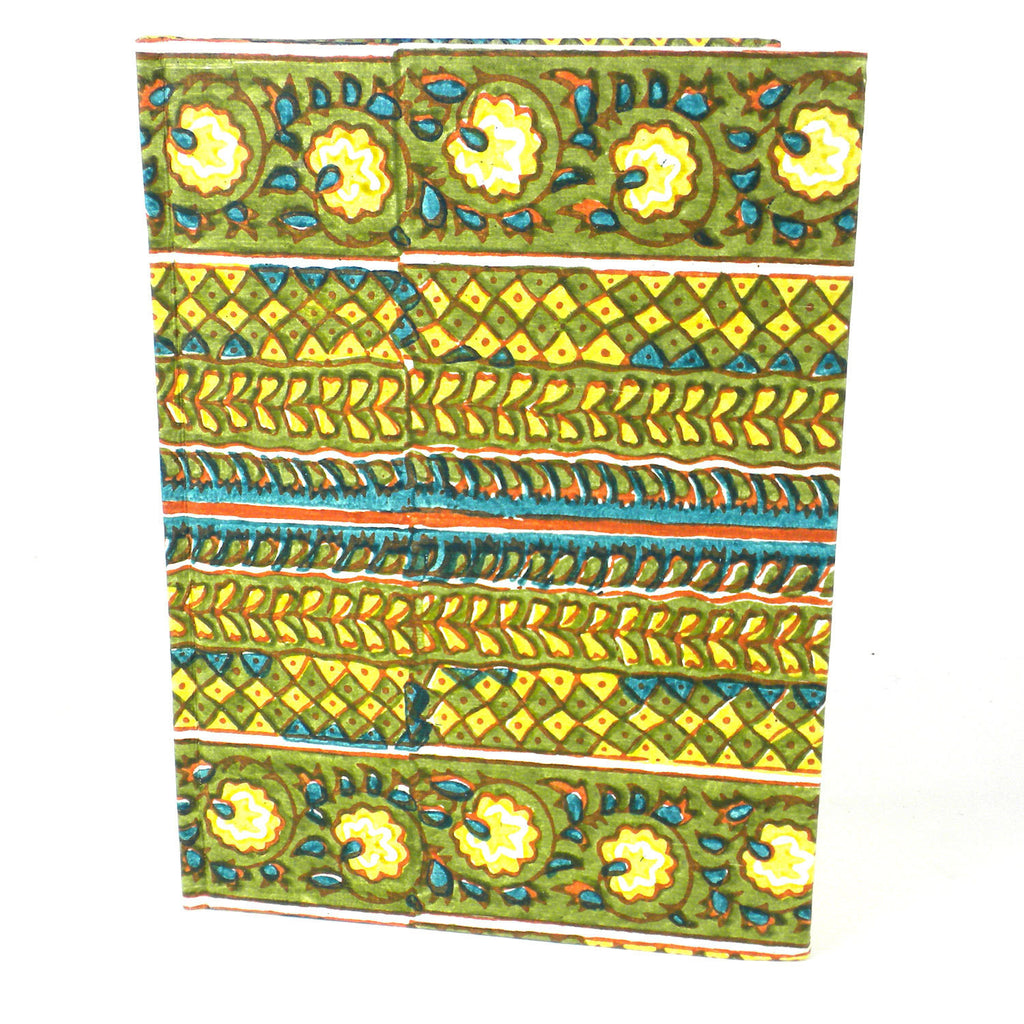 Green Rows Hard Cover Journal - Sustainable Threads (J)