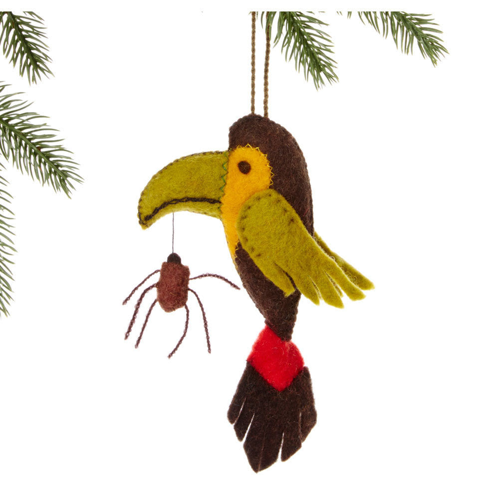 Toucan Felt Holiday Ornament - Silk Road Bazaar (O)
