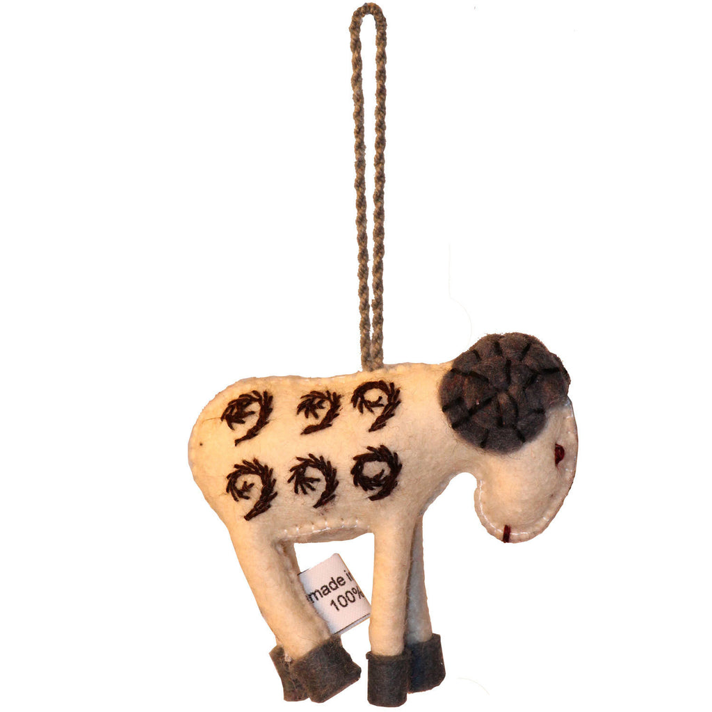 Ram Felt Holiday Ornament - Silk Road Bazaar (O)