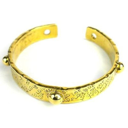 Hammered Slim Bomb Casing Cuff - Craftworks Cambodia