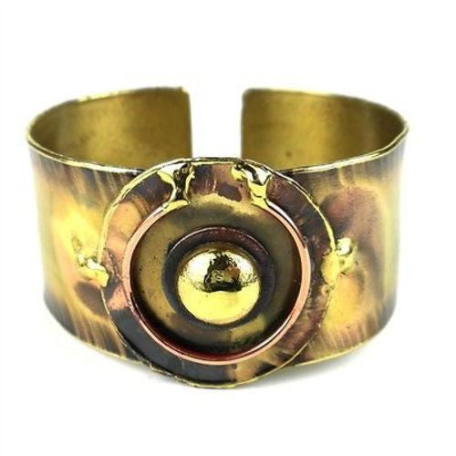 Circle Within Brass Cuff - Brass Images (C)