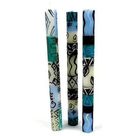 Set of Three Boxed Tall Hand-Painted Candles - Maji Design - Nobunto