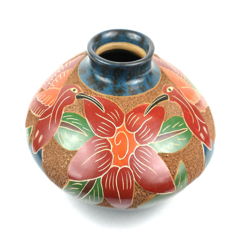 3 inch Tall 5 inch Wide Vase - Bird - Esperanza en Accion