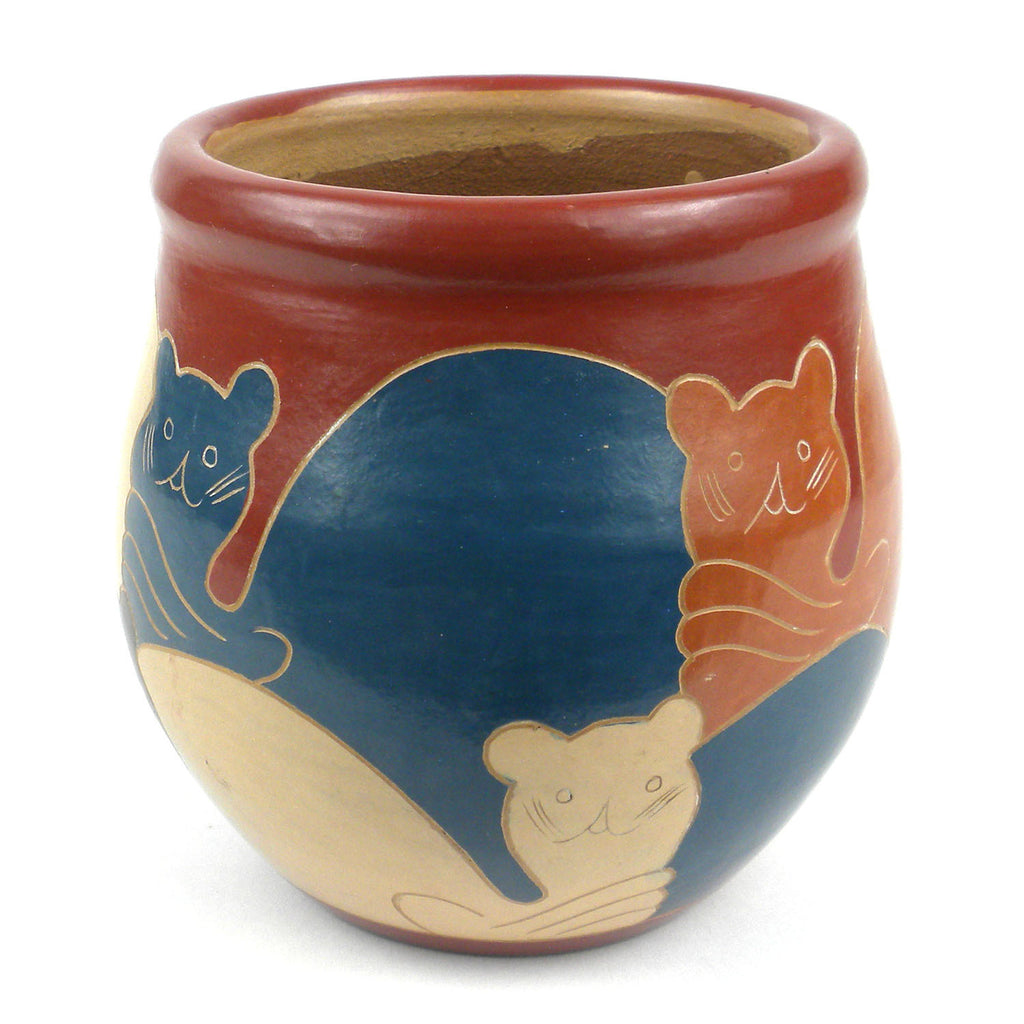 4 inch tall - Cats Vase - Esperanza en Accion