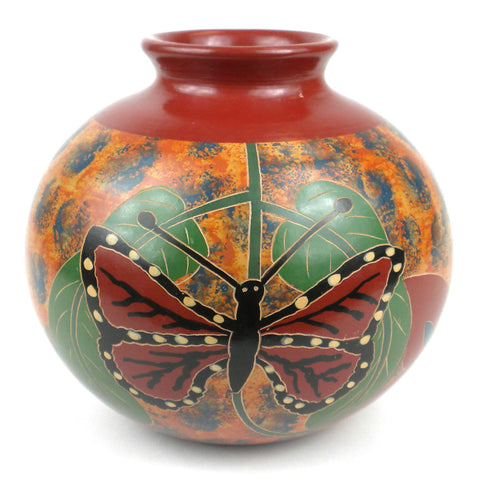 6 inch Tall Vase - Butterfly - Esperanza en Accion