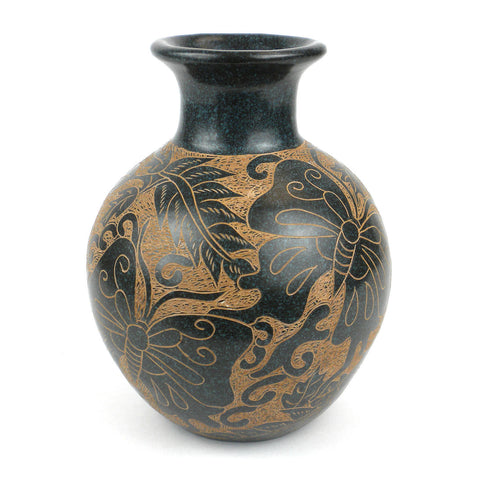 7 inch Tall Vase - Butterfly - Esperanza en Accion