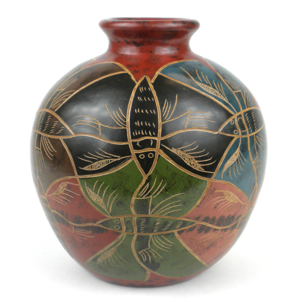 7 inch Tall Vase Modern Butterfly - Esperanza en Accion
