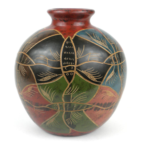 7 inch Tall Vase Modern Butterfly - Esperanza en Accion