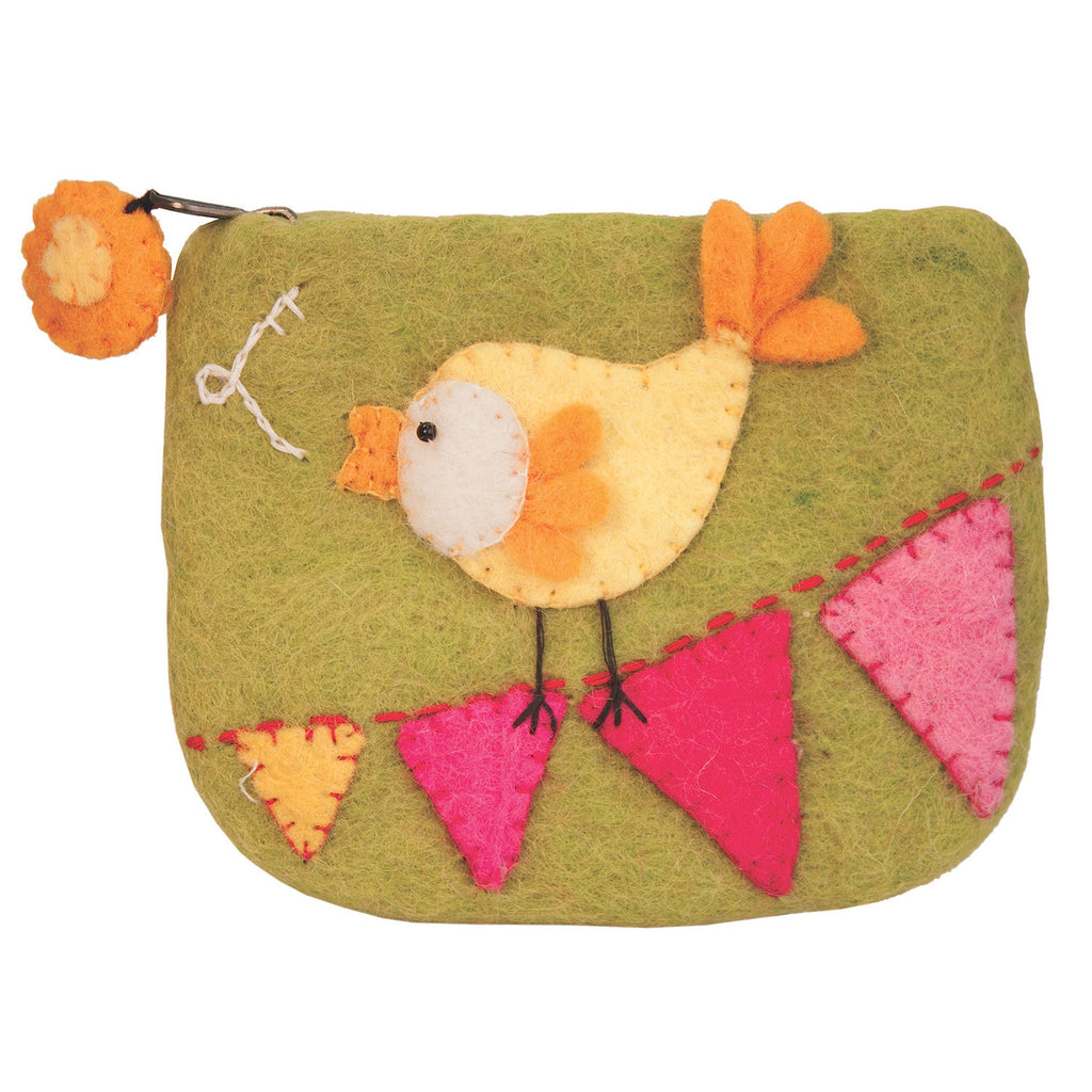 Felt Coin Purse - Canary - Wild Woolies (P)
