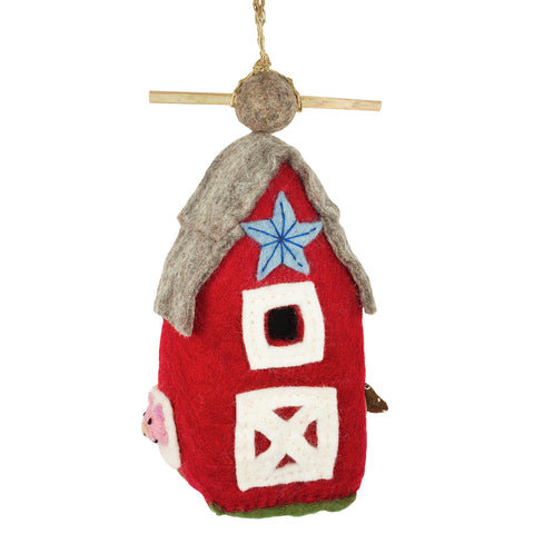 Felt Birdhouse - Country Barn - Wild Woolies