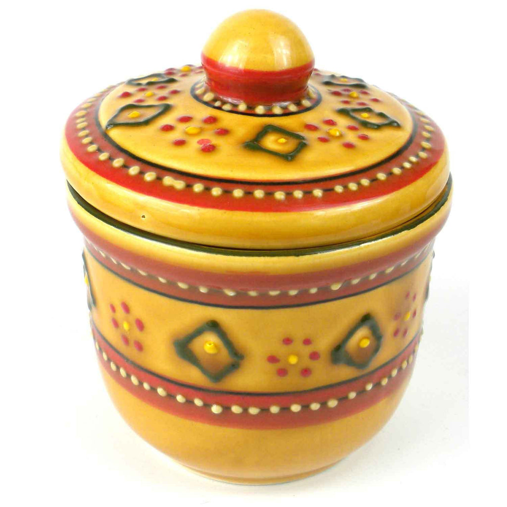 Hand-painted Sugar Bowl in Red - Encantada
