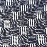 Black & White Geometric Cotton Scarf - Asha Handicrafts