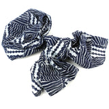 Black & White Geometric Cotton Scarf - Asha Handicrafts