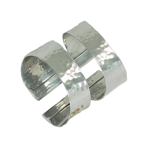 Hammered Swirl Cuff - Silver - WorldFinds