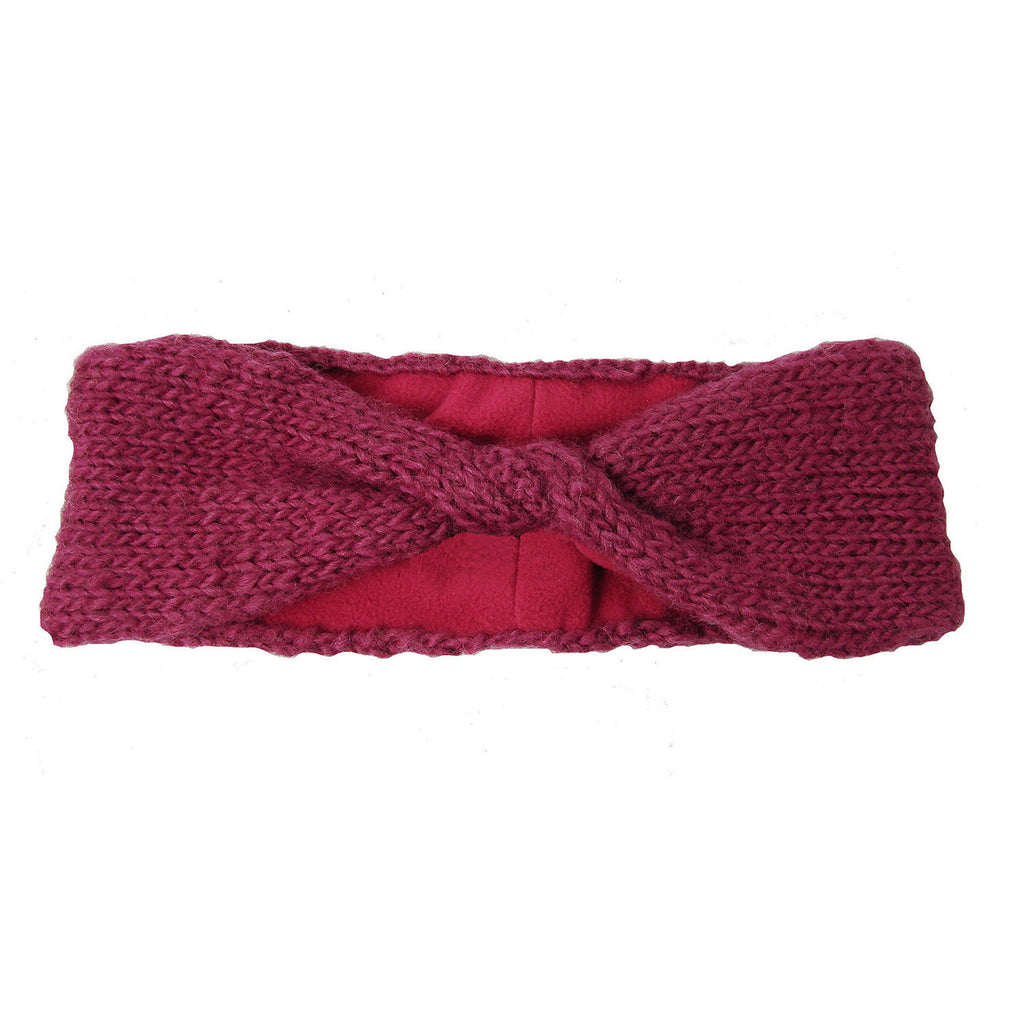Lined Twist Headband - Berry - WorldFinds (W)