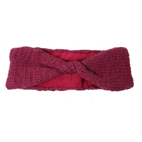 Lined Twist Headband - Berry - WorldFinds (W)