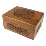 Handmade Carved Box - Rose Detail Design - Noahs Ark (B)