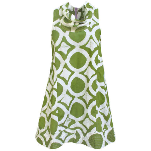 Women's Eli Dress Olive Fisheye - Global Mamas (W)