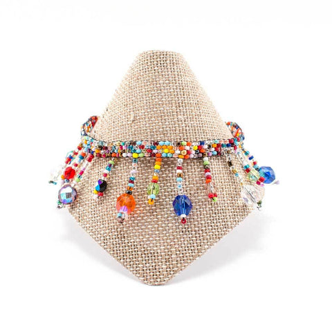 Beach Ball Beaded Anklet - Multi - Lucias Imports (J)