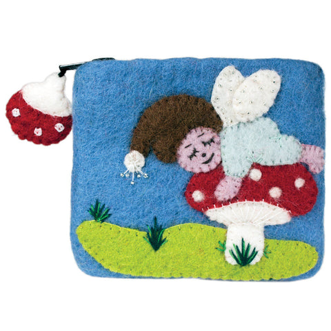 Felt Coin Purse - Sleeping Sprite - Wild Woolies (P)