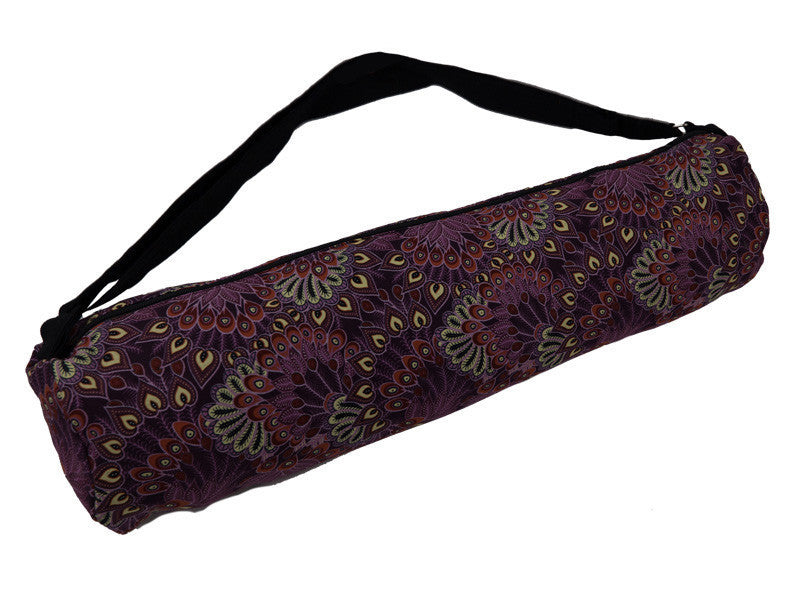 Purple Peacock Yoga Mat Bag - Global Groove (Y)