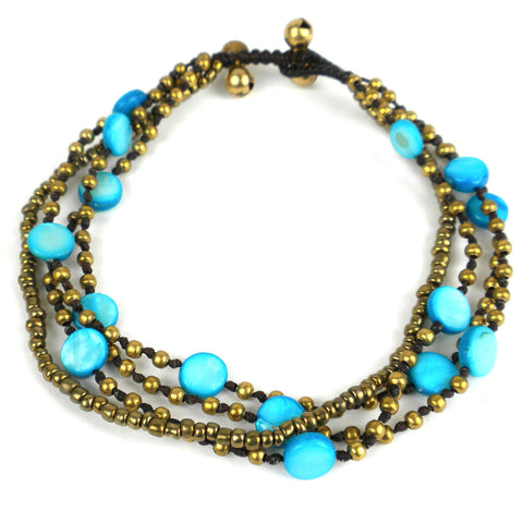 Many Moons Anklet - Turquoise - Global Groove (J)