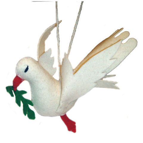 Dove Felt Holiday Ornament - Silk Road Bazaar (O)
