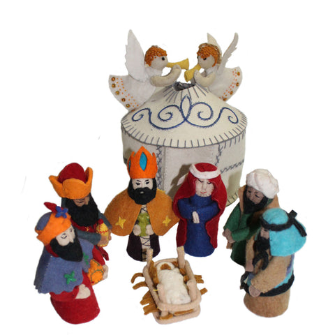 Magical Felt Nativity Set - White - Silk Road Bazaar (O)