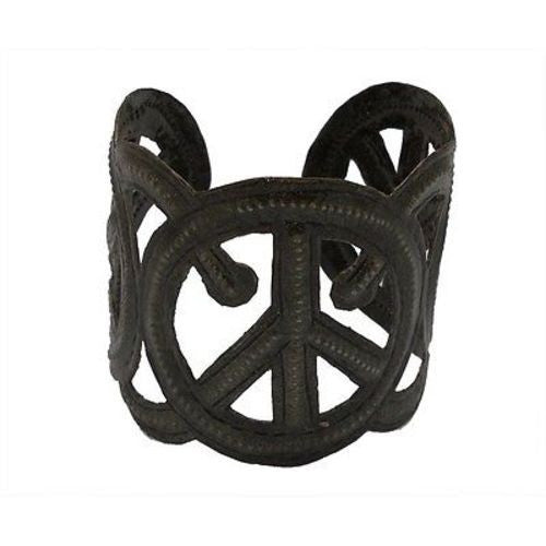 Steel Oil Drum Peace Cuff - Croix des Bouquets