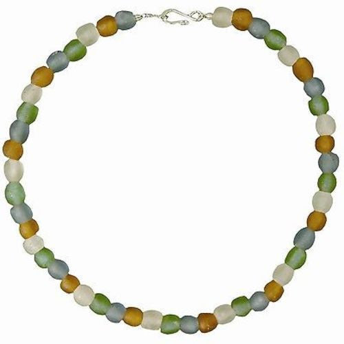 Rainbow Pearl Glass Bead Necklace - Global Mamas
