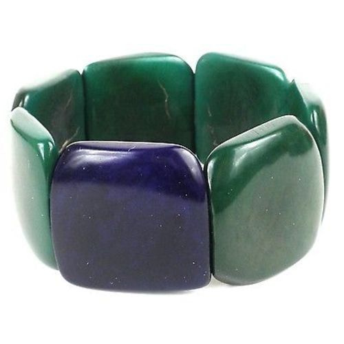 Accented Tagua Bracelet Hunter Green - Faire Collection