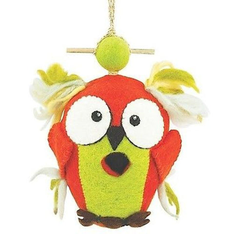 Felt Birdhouse - Crazy Owl - Wild Woolies