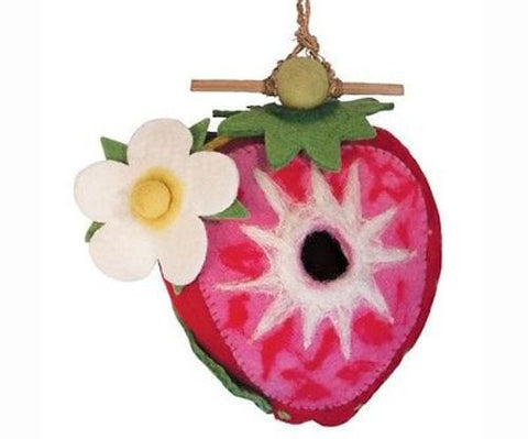 Felt Birdhouse - Strawberry - Wild Woolies
