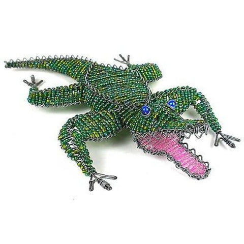 Handmade Large Beaded Crocodile - South Africa