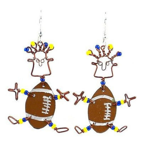 Dancing Girl American Football Earrings - Creative Alternatives