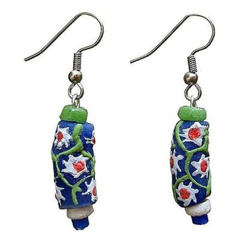 Recycled Glass Prosperity Bead Sister Earrings - Global Mamas