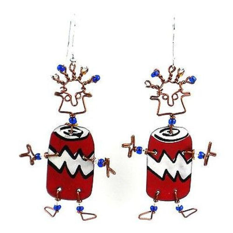 Dancing Girl Soda Can Earrings - Creative Alternatives