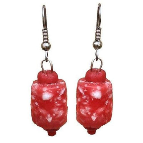 Recycled Glass Marble Earrings in Poppy - Global Mamas