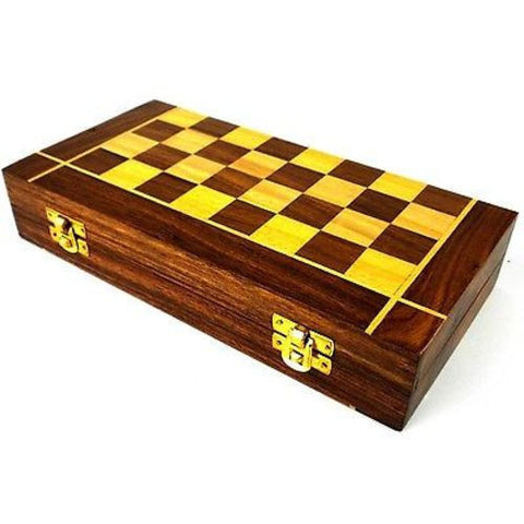 Handmade Folding Chess and Backgammon Game - Matr Boomie
