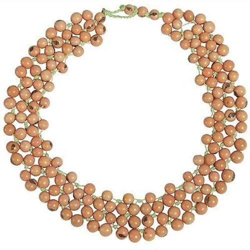 Acai Seed Marea Collar in Salmon - Faire Collection