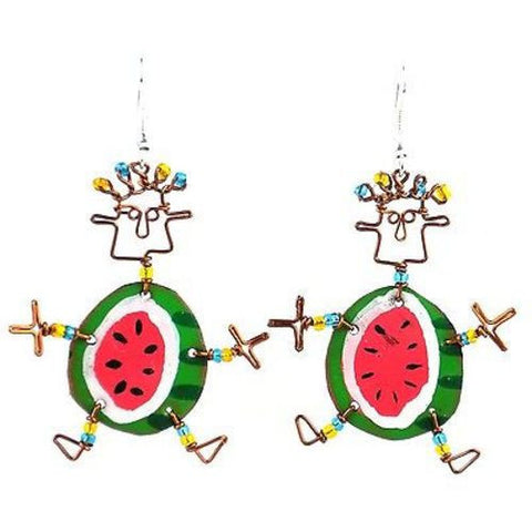 Dancing Girl Round Melon Earrings - Creative Alternatives