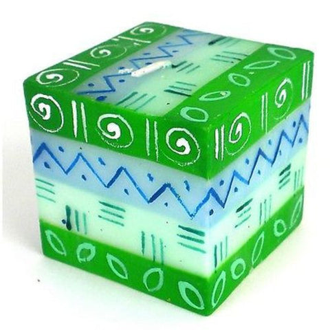 Hand-Painted Cube Candle Farih Design - Nobunto