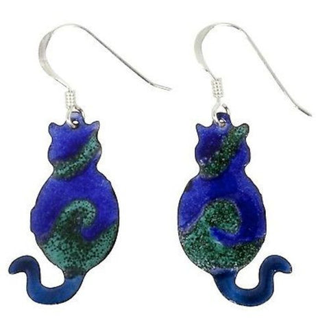 Enamel Cat Earrings - Chilean