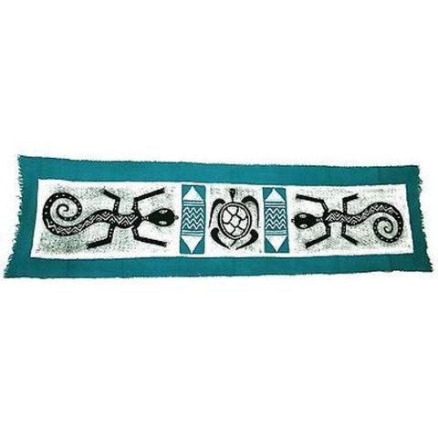 Gecko and Turtle Batik in Blue/Black - Tonga Textiles