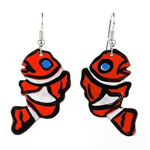 Painted Clown Fish Earrings - Creative Alternatives