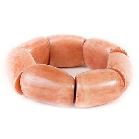 Riverbed Tagua Nut Bracelet in Nude - Faire Collection