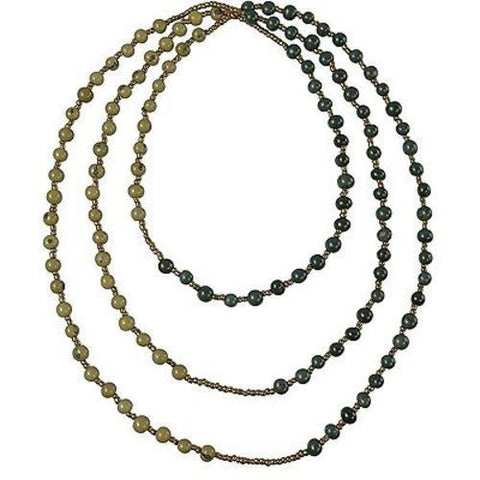 Colorblock Rope Necklace - Onyx and Olive - Faire Collection