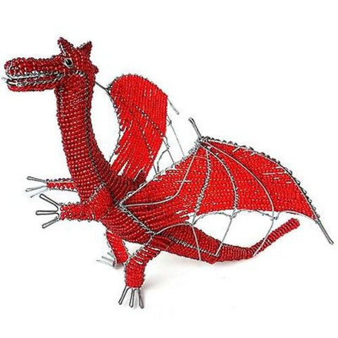 Handmade Large Beaded Dragon - South Africa