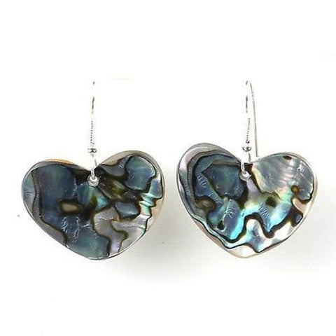 Josefa Abalone Heart Earrings - Artisana